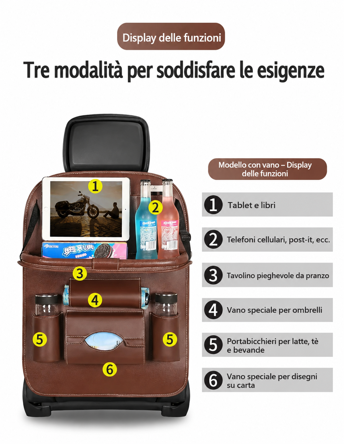 Portaoggetti auto organizer premium